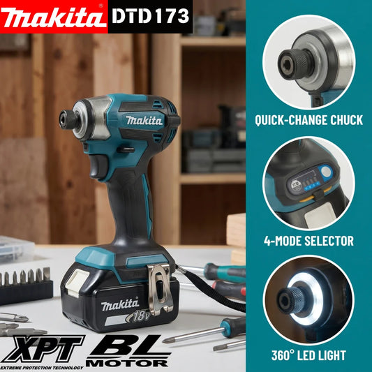 Makita DTD173 18V Cordless Brushless Impact Driver