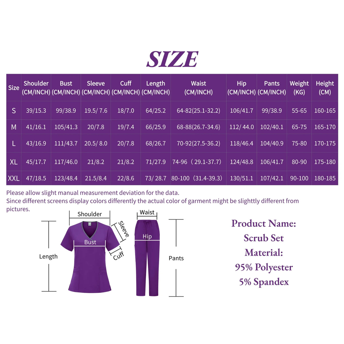 MERTRAW Women's Surgical Scrub Tops & Pants Set