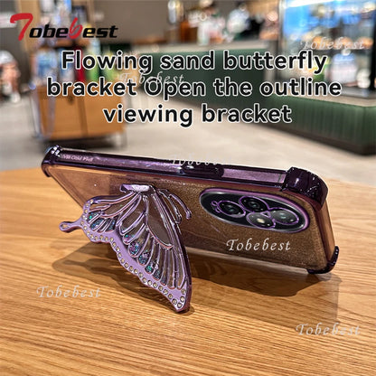 Glitter Quicksand Butterfly Bracelet Phone Case for iPhone