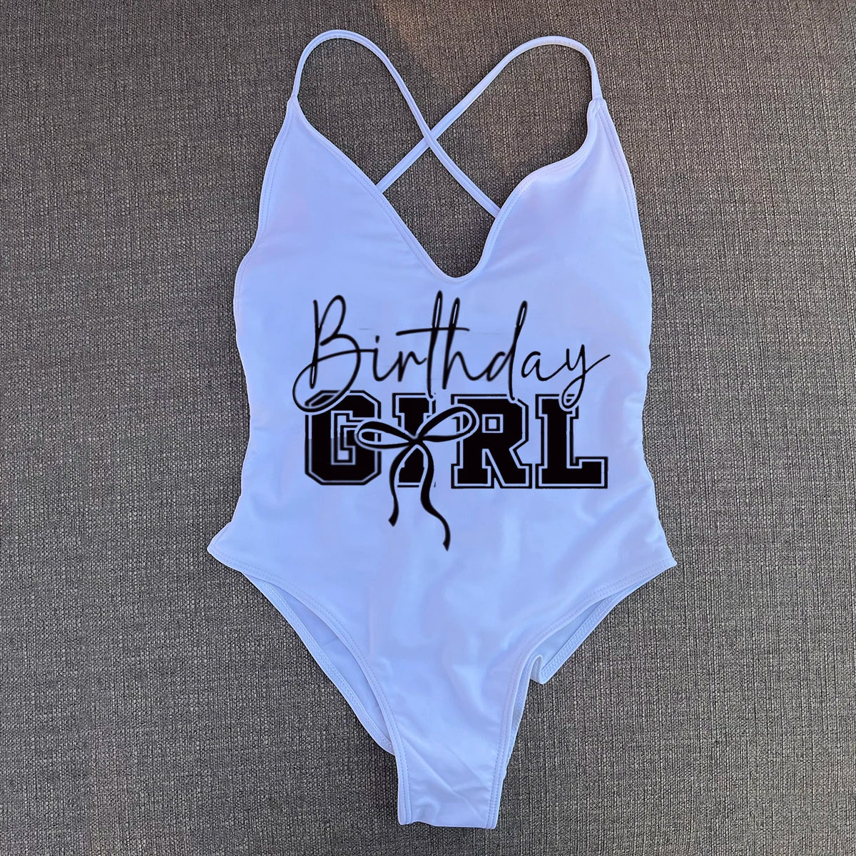 Padded One Piece Swimsuit Birthday Bathing Suit