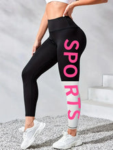 3D Letter Printed Comfortable Sports Leggings