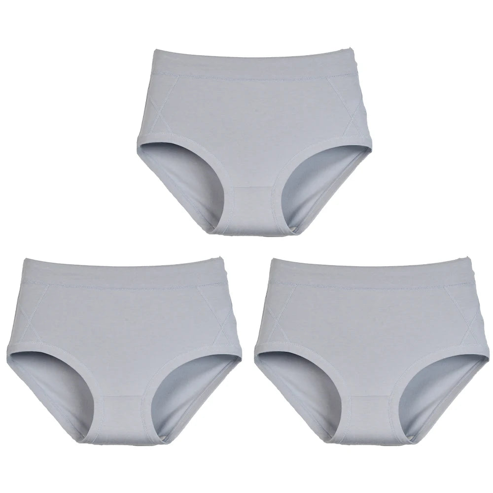 Women's High Waist Cotton Briefs (3-Pack)