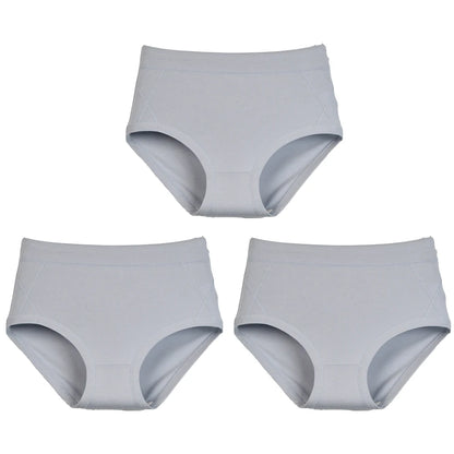Women's High Waist Cotton Briefs (3-Pack)