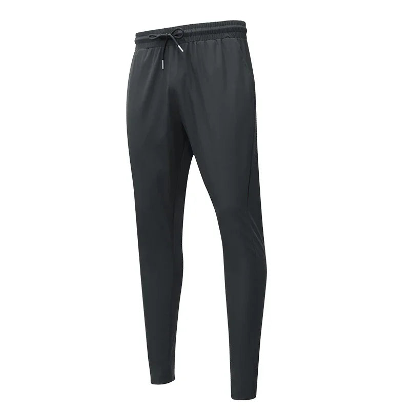 Gym Fitness Trousers Men's Pencil Pants Tight Jogging Running Breathable Quick-Drying Ice Silk Sports Wind Casual Fashion Pants