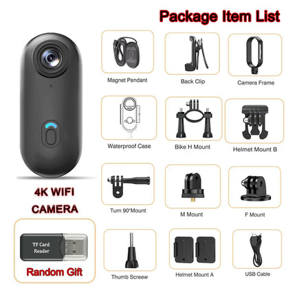4K Mini WiFi Magnetic POV Body & Action Camera