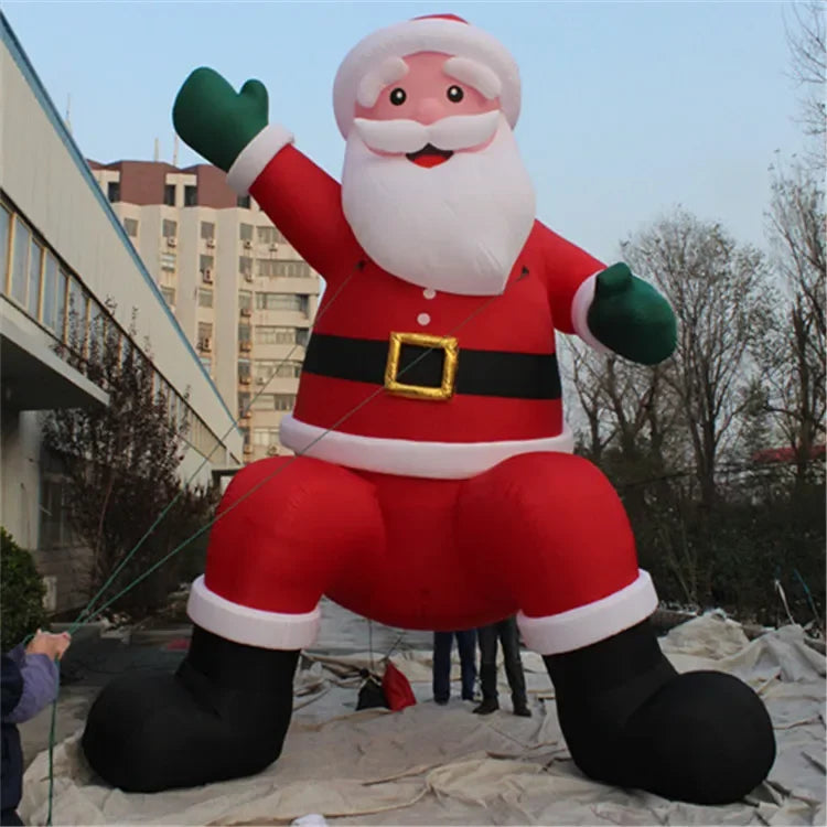 16FT Giant Inflatable Santa Claus with LED Lights - Outdoor Christmas Decor