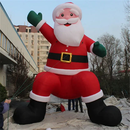 16FT Giant Inflatable Santa Claus with LED Lights - Outdoor Christmas Decor