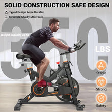 Stationary Bike with Silent Belt Drive Heavy Flywheel Multigrips Handlebar