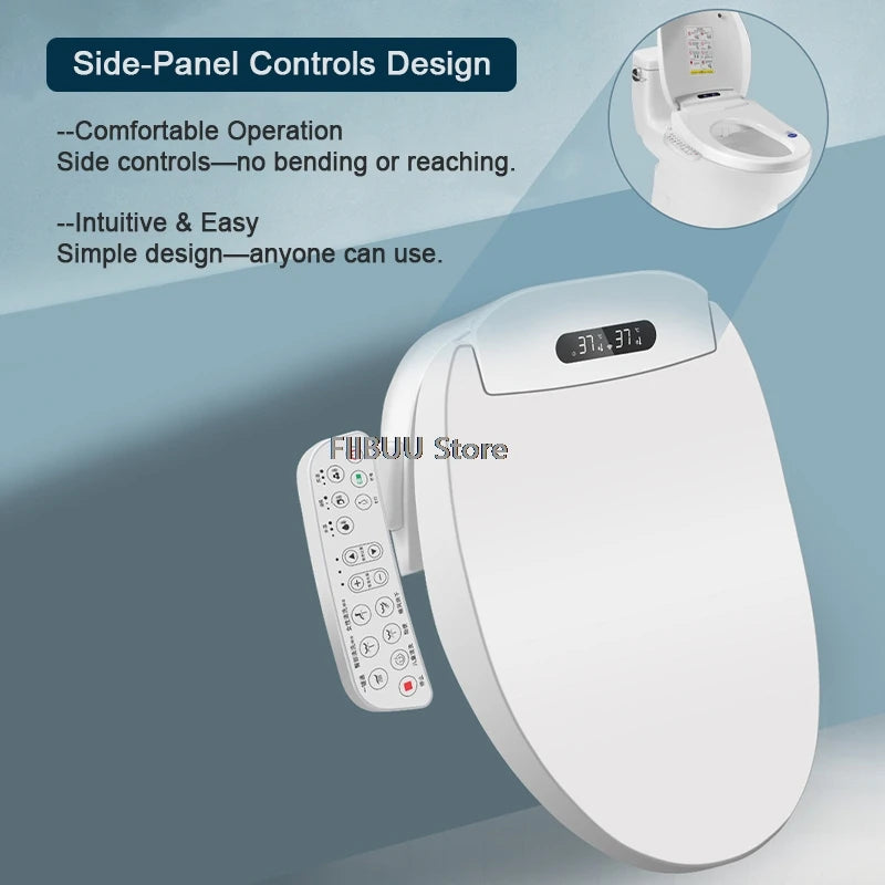 Electric Smart Bidet Toilet Seat with Instant Warm Water and Heated Seat