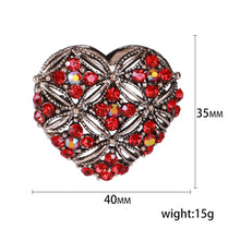 Valentine's Day Romantic Rhinestone Heart Brooches