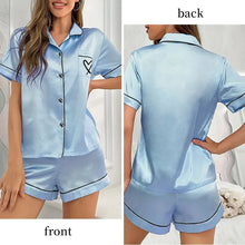 2PCS Heart-Shaped Printed Short Sleeved Pajama Set ﻿