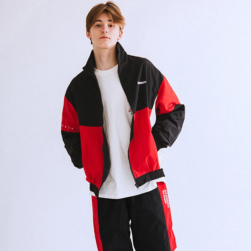 Ahn Suho Weak Hero Class Unisex Track Jacket – Retro Color-Block Streetwear Sports Coat