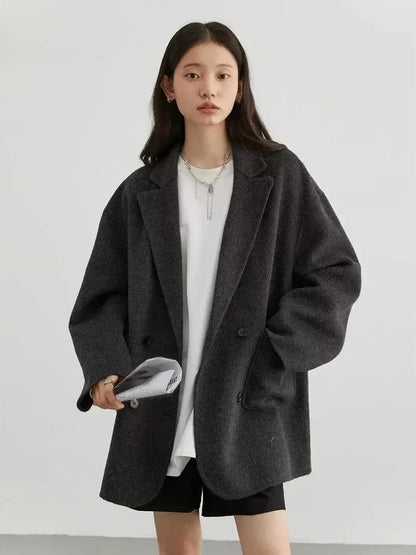 CHIC VEN Solid Loose Casual Jacket