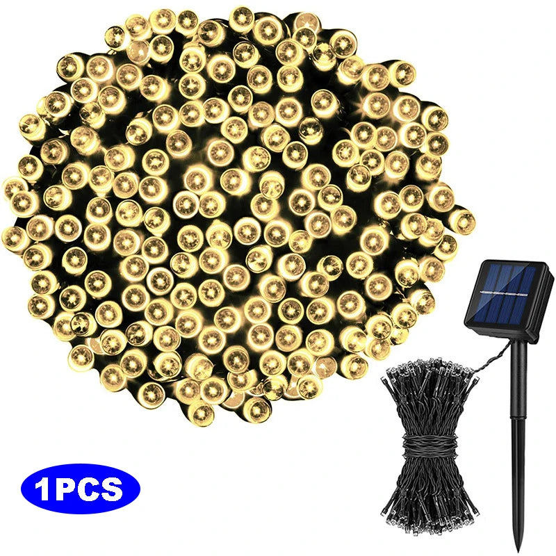 Outdoor Solar String Lights (100 LED / 8 Lighting Modes)