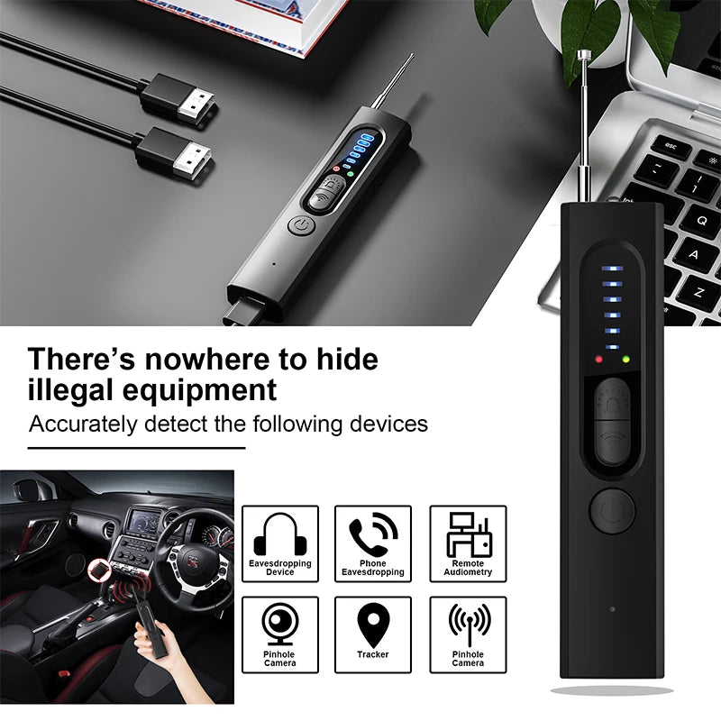 Anti-Spy Hidden Camera Detector & Portable GPS Tracker Finder (Model X13)
