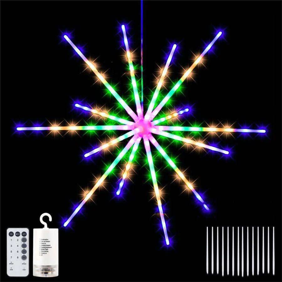 Hanging Firework LED Fairy String Lights with Remote (8 Modes)