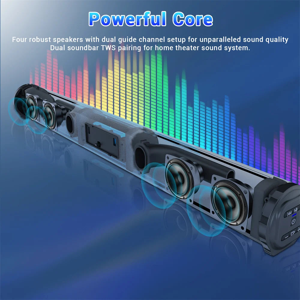 Wireless Bluetooth TV Soundbar Speaker with Subwoofer Effect