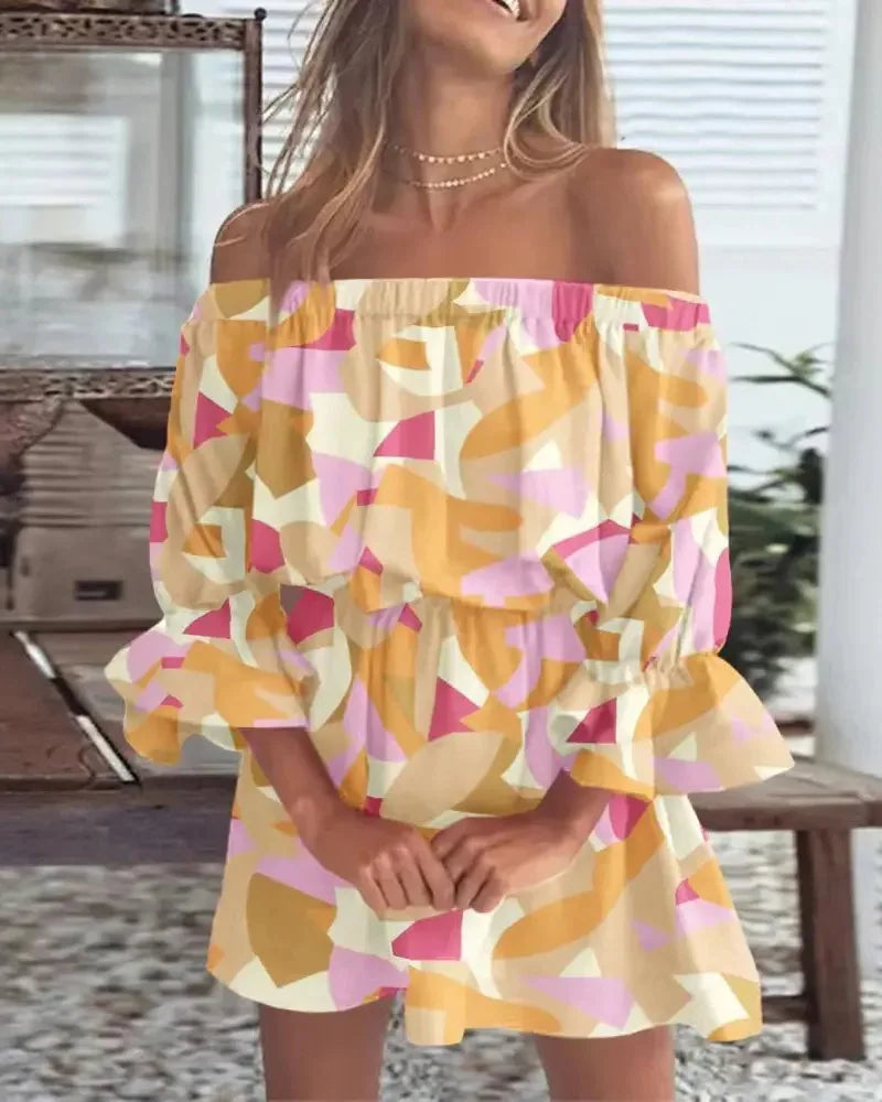 Women's Summer Floral Off-Shoulder Boho Blouse
