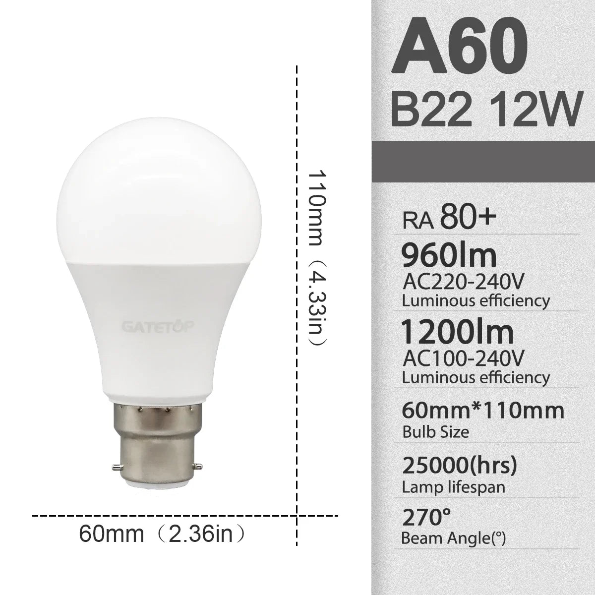 E27 Rechargeable LED Emergency Light Bulb
