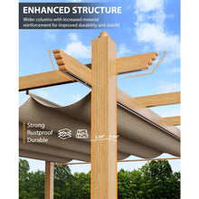 10x13Ft Pergola with Retractable Canopy