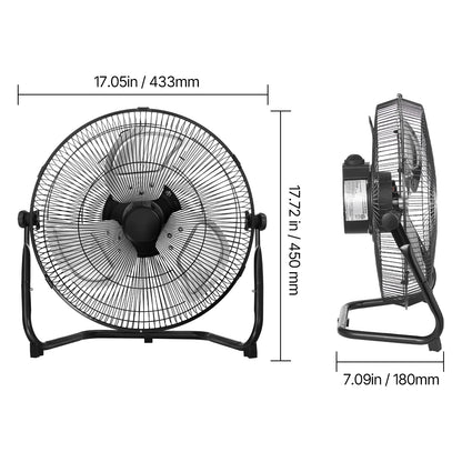 20-Inch High-Speed Industrial Floor Fan (4800 CFM)