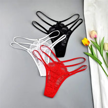 3 Pcs Lace Thin Strap Thongs