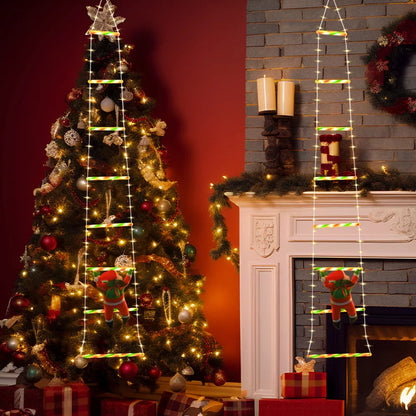 LED Santa Claus Climbing Ladder String Lights
