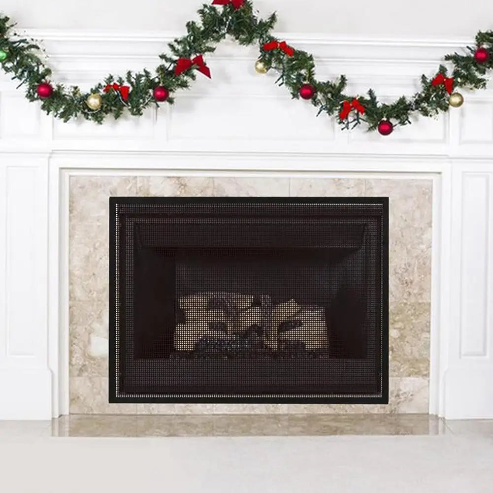 Heat-Resistant Fireplace Mesh Screen Guard