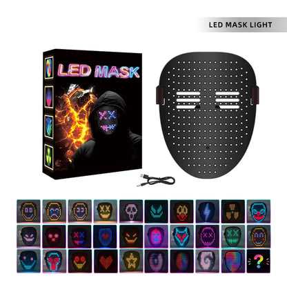 Gesture-Sensing Face-Transforming LED Light-Up Mask