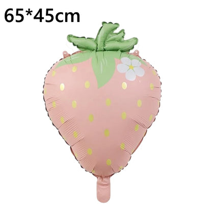 Multipack Strawberry Aluminum Film Birthday Balloons