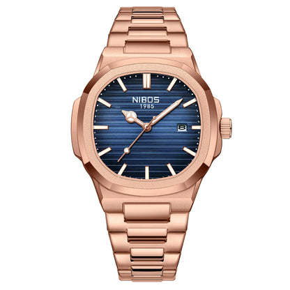 NIBOSI Men's Stainless Steel Analog Quartz Military Watch