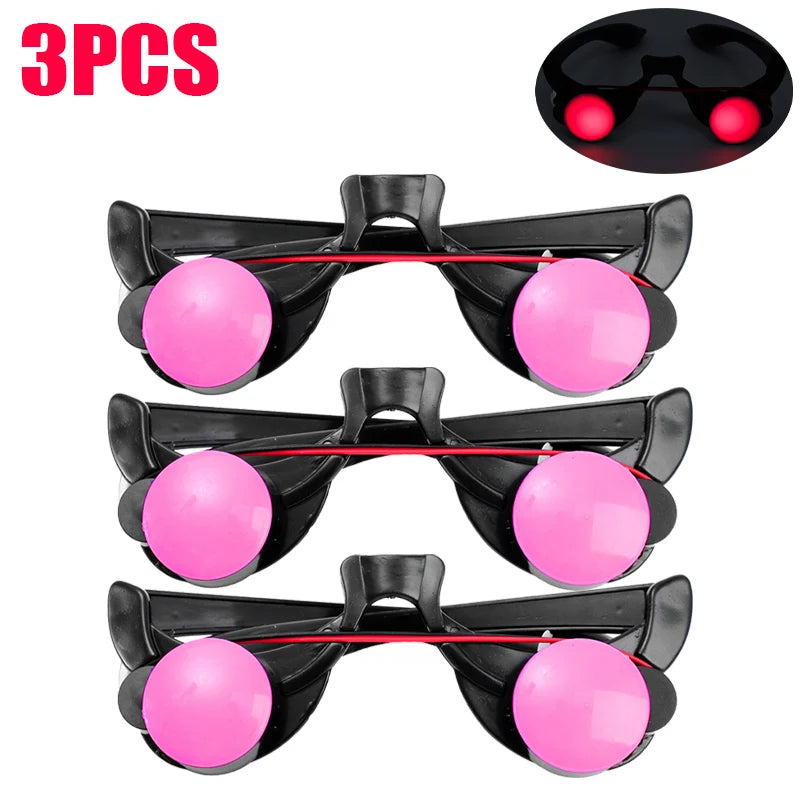 LED Glowing Red Eye Horror Glasses Props