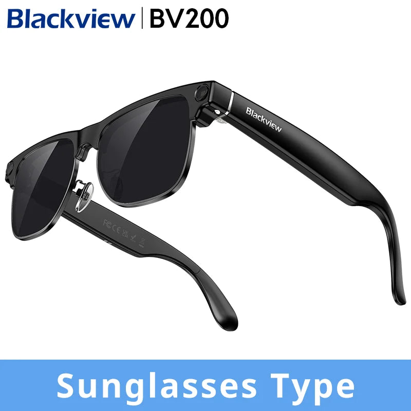 Blackview BV200 Smart AI Glasses with 8MP 4K Camera & AI Translation