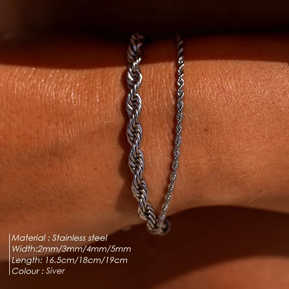 eManco Twisted Rope Chain Bracelet