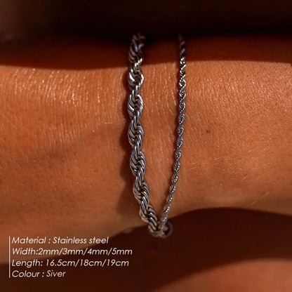 eManco Twisted Rope Chain Bracelet