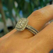 Huitan Silver Trendy Bridal Wedding Ring