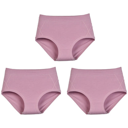 Women's High Waist Cotton Briefs (3-Pack)