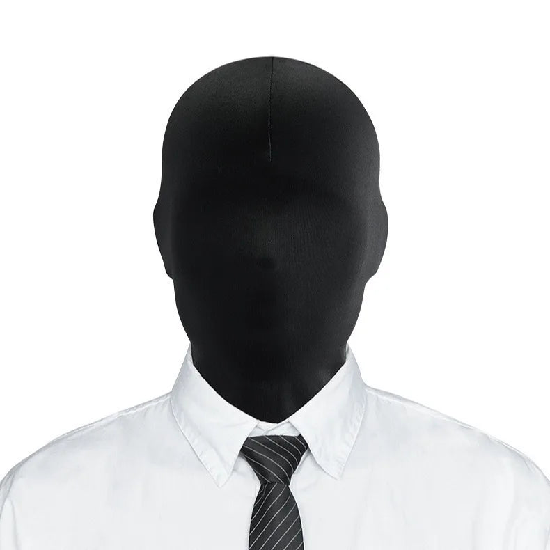 Breathable Pure Black Full Face & Exposed Eyes Cosplay Mask