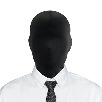 Breathable Pure Black Full Face & Exposed Eyes Cosplay Mask