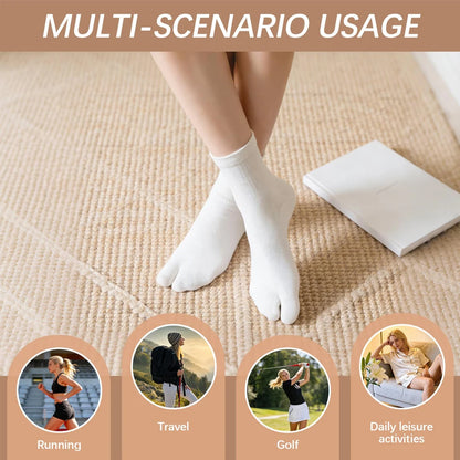 Women's Japanese Split-Toe Tabi Crew Socks