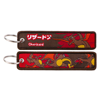 Japanese Anime Embroidered Fob Jet Tag Keychain