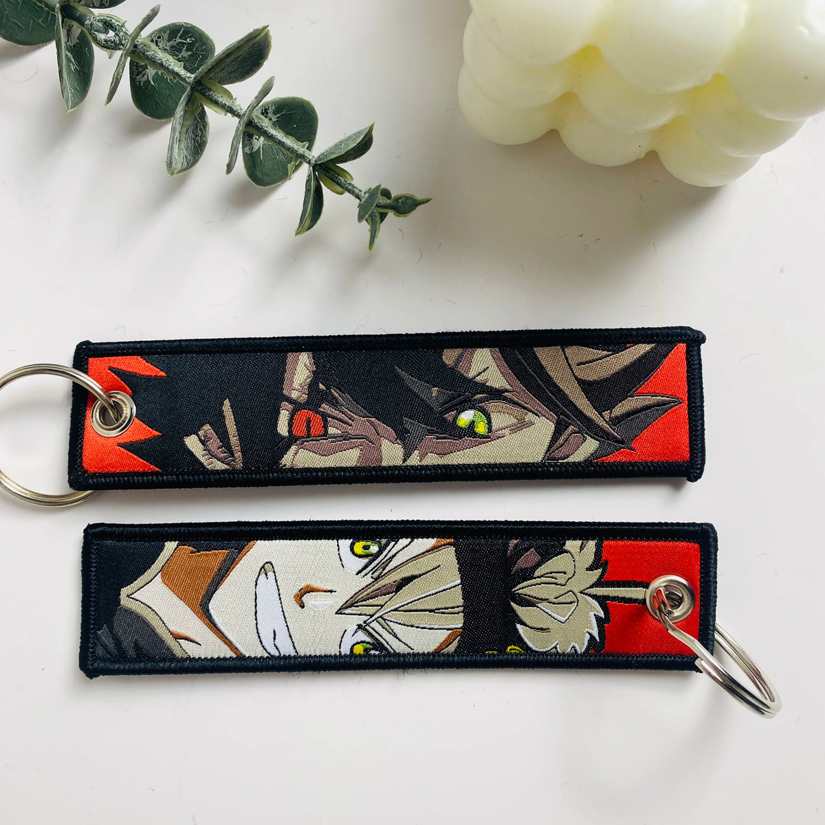 Anime Character Embroidered Key Tag