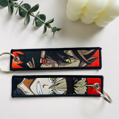 Anime Character Embroidered Key Tag