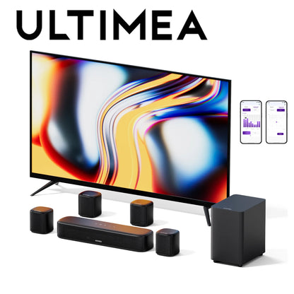 ULTIMEA 7.1ch Virtual Surround Soundbar with Subwoofer & 4 Speakers