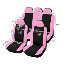 4/9pcs Set Pink Butterfly Car Seat Covers