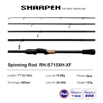PURELURE SHARPEN Soft Lure Long Spinning and Casting Action Rods