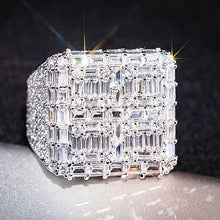 Huitan Trendy Geometric Cubic Zirconia Ring