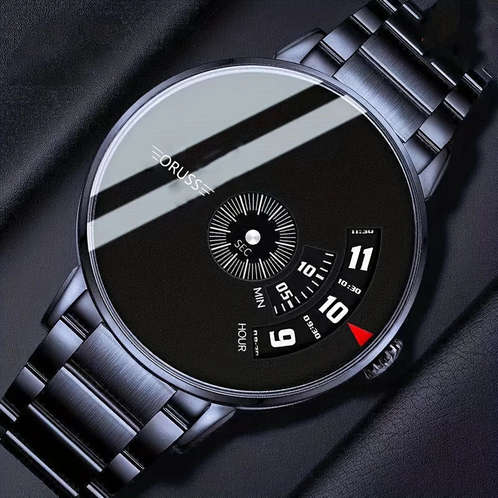 ORUSS Men's Ultra-Thin Quartz Watch - Minimalist Alloy Wristwatch