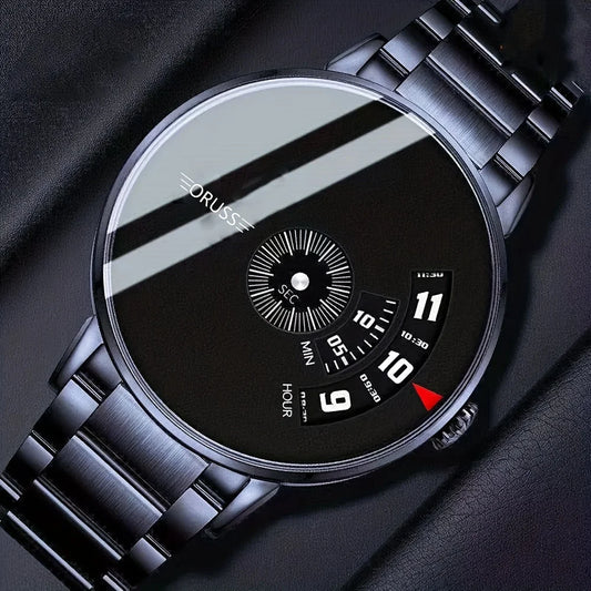 ORUSS Men's Ultra-Thin Quartz Watch - Minimalist Alloy Wristwatch