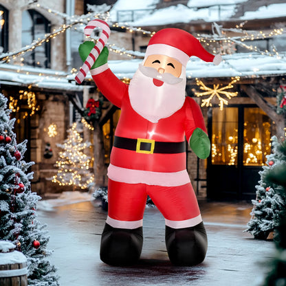 8' Christmas Inflatable Santa Claus with Candy Decor Outdoor Light Up LED